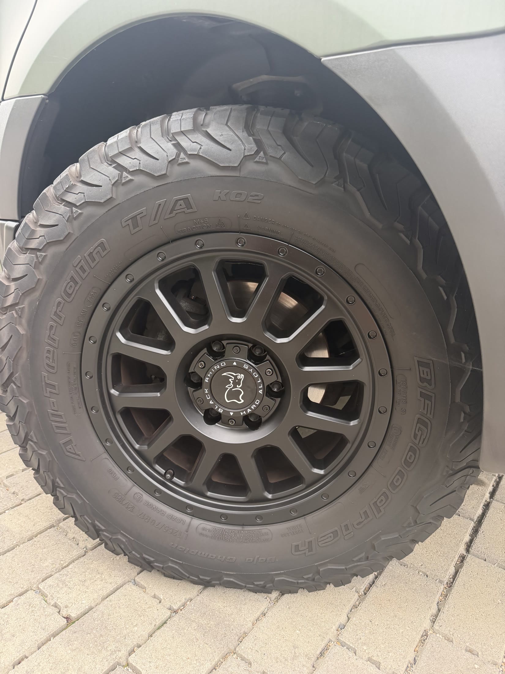 Black Rhino wheel and BFGoodrich all-terrain tire